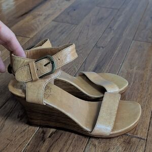 Bali ELF Dreamer Platform Tan Wedge Sandals